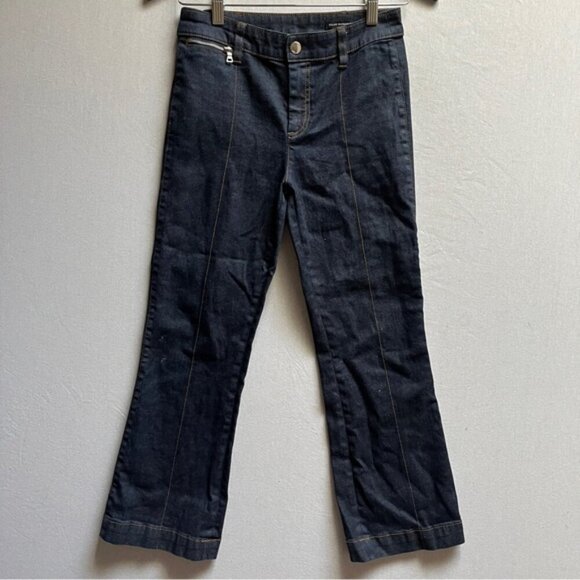 Club Monaco bootcut cropped denim jeans Sz 00 - Picture 1 of 11